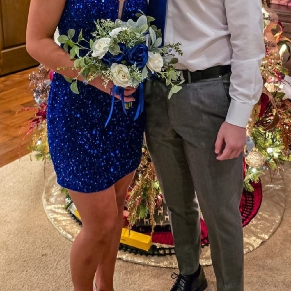 Blue Sequin Dress